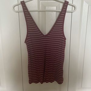 Red and White striped BP tank top